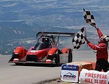 Mitsubishi MiEV Evolution III beim Pikes-Peak-Hillclimb-Rennen 2014.  Foto:Auto-Medienportal.Net/Mitsubishi